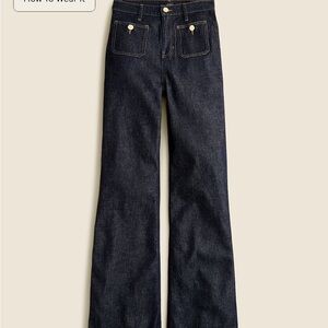 J Crew sailor denim trouser rinse wash